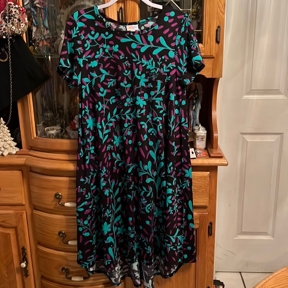 Floral High Low Dress S